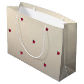 かわいい・愛らしい、てんとう虫、輝かしい ラージペーパーバッグ (裏面アングル)