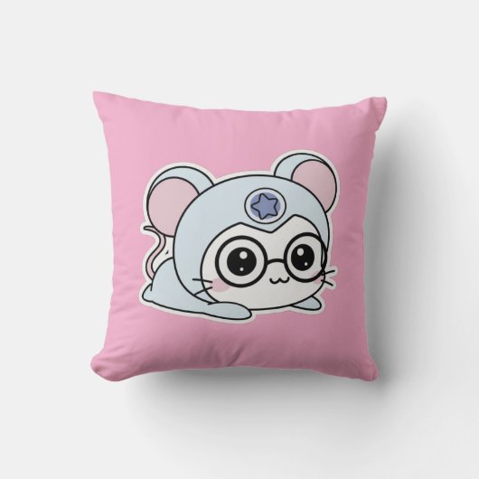 かわいい+愛らしい+可愛いねずみ クッション (正面)