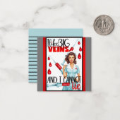 かわいい 懐かしい ナースが 好きな 太い 静脈 ノートカード (正面/裏面インサイチュ)