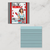 かわいい 懐かしい ナースが 好きな 太い 静脈 ノートカード (正面/裏面)