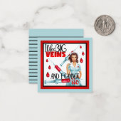 かわいい 懐かしい 看護師さん 太い血管が好きです ノートカード (正面/裏面インサイチュ)