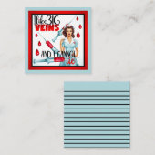 かわいい 懐かしい 看護師さん 太い血管が好きです ノートカード (正面/裏面)