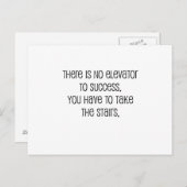 かわいい「成功へのエレベーターなし」引用文 ポストカード (正面/裏面)