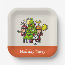 かわいい 手描き ホリデーパーティー クリスマス