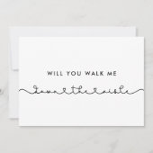 かわいい 披露宴の列を一緒に歩いてくれますか プロポーズカード 招待状 (正面)