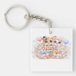 かわいい+新婚+カップル+動物+パステル+ピンバッジ キーホルダー
