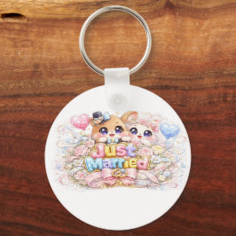 かわいい+新婚+カップル+動物+パステル+ピンバッジ キーホルダー