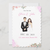 かわいい, 日程を保存, フラットなSave The Dateカード セーブザデート (正面)