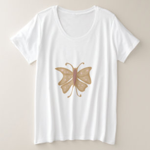かわいい(昆虫)オオカバマダラ、モナーク蝶Tシャツ プラスサイズTシャツ