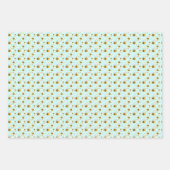 かわいい（昆虫）マルハナバチと花 ラッピングペーパーシート (正面3)