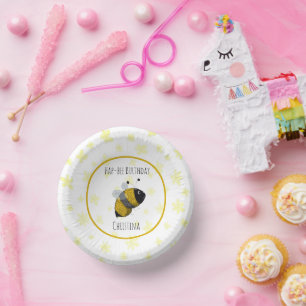 かわいい（昆虫）マルハナバチイエローとブラック   HapBee誕生日 ペーパーボウル