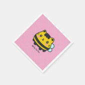 かわいい(昆虫)マルハナバチキャットパーソナライズされた文字 スタンダードカクテルナプキン (角)