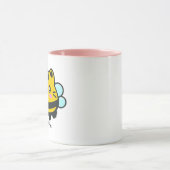 かわいい(昆虫)マルハナバチキャットパーソナライズされた文字 マグカップ (中央)