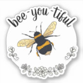 かわいい（昆虫）マルハナバチシール シール (正面)