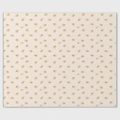 かわいい(昆虫)マルハナバチパターン中性自然ミツバチ ラッピングペーパー (フラット)