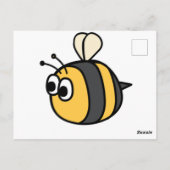 かわいい(昆虫)マルハナバチ装飾用クッション ポストカード (裏面)