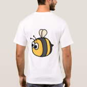 かわいい（昆虫）マルハナバチ装飾用クッション Tシャツ (裏面)