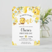 かわいい(昆虫)マルハナバチ1歳の誕生日 招待状 (スタンド正面)