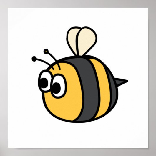 かわいい（昆虫）マルハナバチ ポスター (正面)
