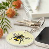 かわいい(昆虫)マルハナバチ – 野生生物 – 昆虫 – 絶滅危惧種 キーホルダー (正面右)