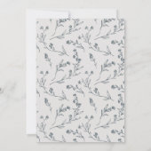 かわいい 明るい ローズ 花の ティーポット ブライダル シャワー サンキューカード (裏面)