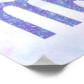 かわいい《星座》乙女座カスタム星占いパープルバースデーパーティー ポスター (角)