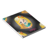 かわいい《星座》乙女座 ノートパッド (アングル)