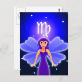 かわいい《星座》乙女座〔占星術の〕十二宮図 ポストカード (正面/裏面)