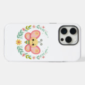 かわいい、春/蝶々 iPhoneケース (裏面横)
