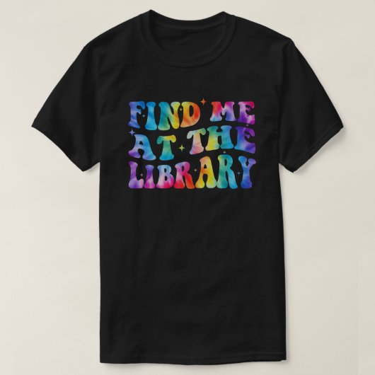かわいい 本好き 読書 ライブラリー 読者 タイダイ Tシャツ (デザイン正面)