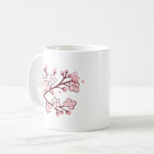 かわいい 桜の花 コーヒーマグカップ (正面左)