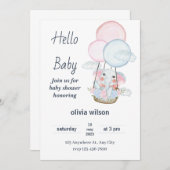 かわいい&楽しい子供の誕生日パーティー招待状 - 編集可能&印刷可能 招待状 (正面/裏面)