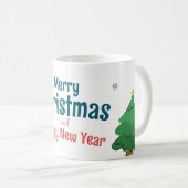 かわいい+楽しい+描く+小さな+木+メリークリスマス コーヒーマグカップ (正面右)