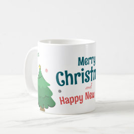 かわいい+楽しい+描く+小さな+木+メリークリスマス コーヒーマグカップ