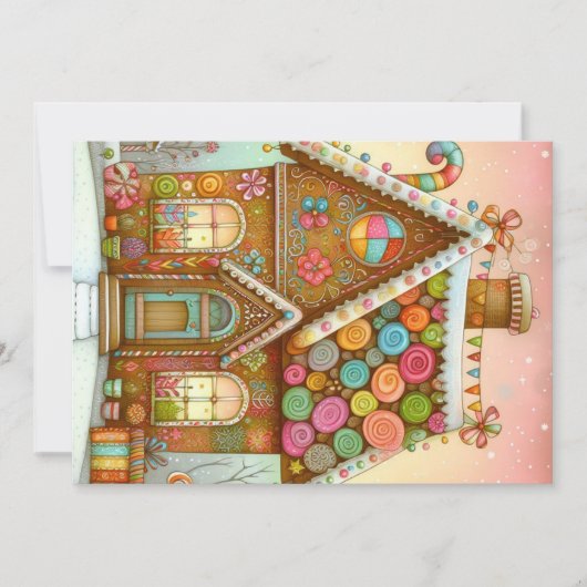 かわいい、気まぐれなクッキーの家 シーズンカード (正面)