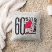 かわいい 気まぐれな 赤い 本の キャラクター 無知 排除された クッション (ブランケット)
