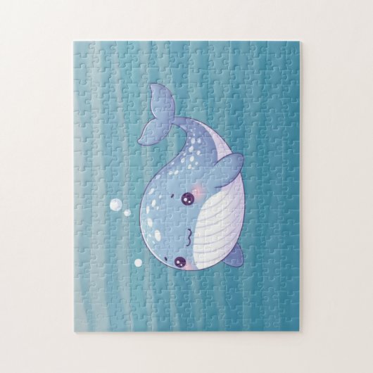 かわいい,沿岸/航海のクジラ ジグソーパズル (縦)