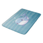 かわいい，沿岸/航海のクジラ バスマット (アングル)