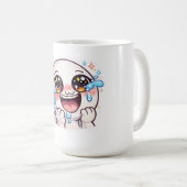 かわいい 泣いて笑う 喜びの涙 C コーヒーマグカップ (正面右)