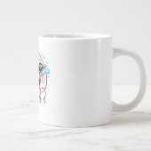 かわいい 泣いて笑う 喜びの涙 C ジャンボコーヒーマグカップ (右)