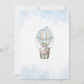 かわいい 熱気球 サファリ 動物 ベビーシャワー 招待状 (裏面)
