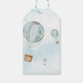 かわいい 熱気球 青 ありがとう ギフトタグ (裏面)