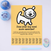 かわいい！犬の歩くプロモーションティアシートフライヤー_Y チラシ (シングル)