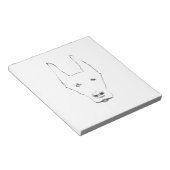 かわいい（犬）ドーベルマン・ピンシェルドッグ顔スケッチ ノートパッド (アングル)