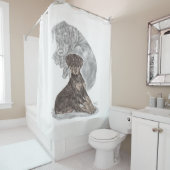 かわいい(犬)ドーベルマン・ピンシェルパピー シャワーカーテン (インサイチュ)