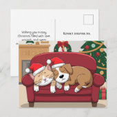 かわいい 犬 猫 サンタ 帽子 クリスマス (正面/裏面)