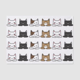 かわいい「猫たち連れ」 薄葉紙