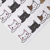 かわいい「猫たち連れ」 薄葉紙 (詳細)