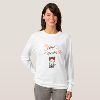 かわいい 猫への温かい愛 Tシャツ