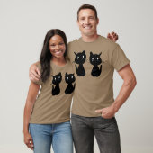 かわいい+猫+動物+ペット+キャラクター+家族+友達 Tシャツ (ユニセックス)